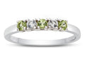 FJC Finejewelers 2.5mm Peridot and White Topaz Band / Ring