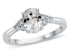 FJC Finejewelers 10k White Gold 8x6mm Oval White Topaz Ring
