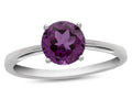FJC Finejewelers 10k White Gold 7mm Solitaire Round Simulated Alexandrite Ring