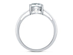 FJC Finejewelers 10k White Gold 7mm Solitaire Cushion-Cut Peridot Ring