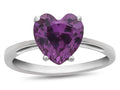 FJC Finejewelers 10k White Gold 7mm Solitaire Heart Shaped Simulated Alexandrite Ring