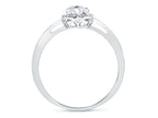 FJC Finejewelers 10k White Gold 6mm Heart Shaped Mystic Topaz with White Topaz accent stones Halo Ring