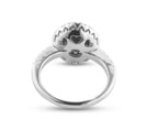 FJC Finejewelers Sterling Silver 3.75 cttw 8x10mm Oval White Topaz and White Topaz accent stones Halo Ring