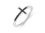 FJC Finejewelers 14k White Gold Antiqued Sideways Cross Ring