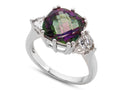 FJC Finejewelers 10x10mm Antique Shaped Mystic Topaz and White Topaz Ring