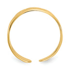 FJC Finejewelers 14k Yellow Gold Adjustable Flat Polished Band Toe Ring 3mm wide