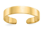 FJC Finejewelers 14k Yellow Gold Adjustable Flat Polished Band Toe Ring 3mm wide