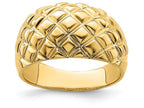 FJC Finejewelers 14k Yellow Gold Basket Weave Pattern Dome Charm