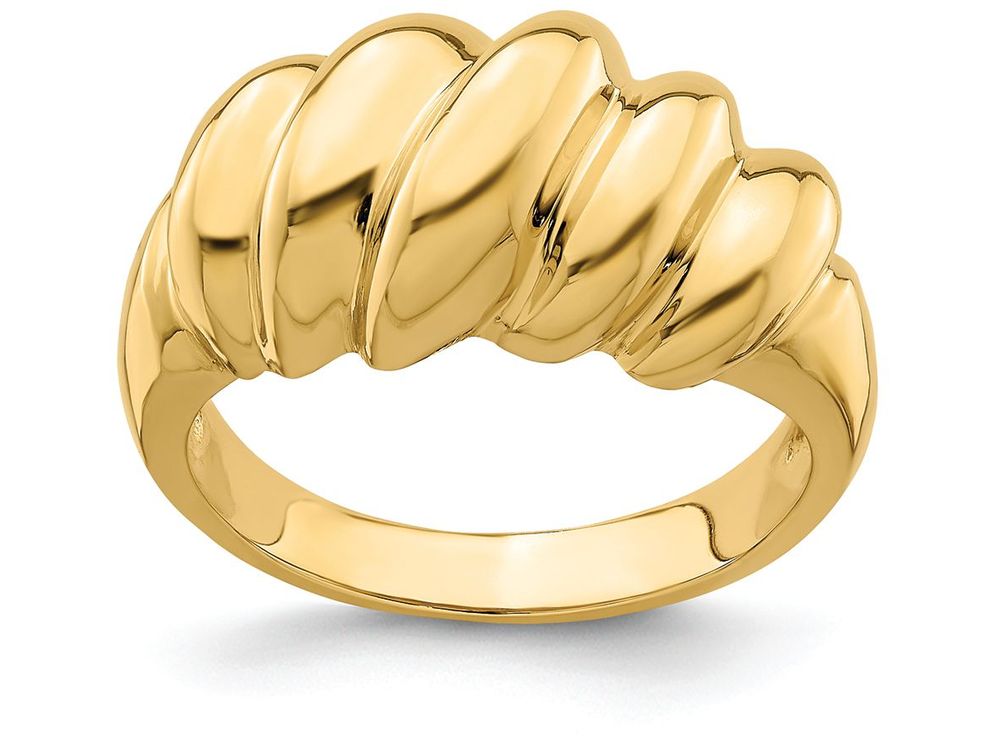 FJC Finejewelers 14k Yellow Gold Shrimp Domeslanted Charm