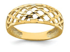 FJC Finejewelers 14k Yellow Gold Solid Bright Cut Wave Pattern Dome Charm