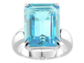 FJC Finejewelers 16x12mm Solitaire Octagon Blue Topaz Ring