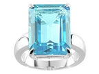 FJC Finejewelers 16x12mm Solitaire Octagon Blue Topaz Ring