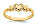 FJC Finejewelers 14k Yellow Gold Heart In Heart with Two Side Bars Charm