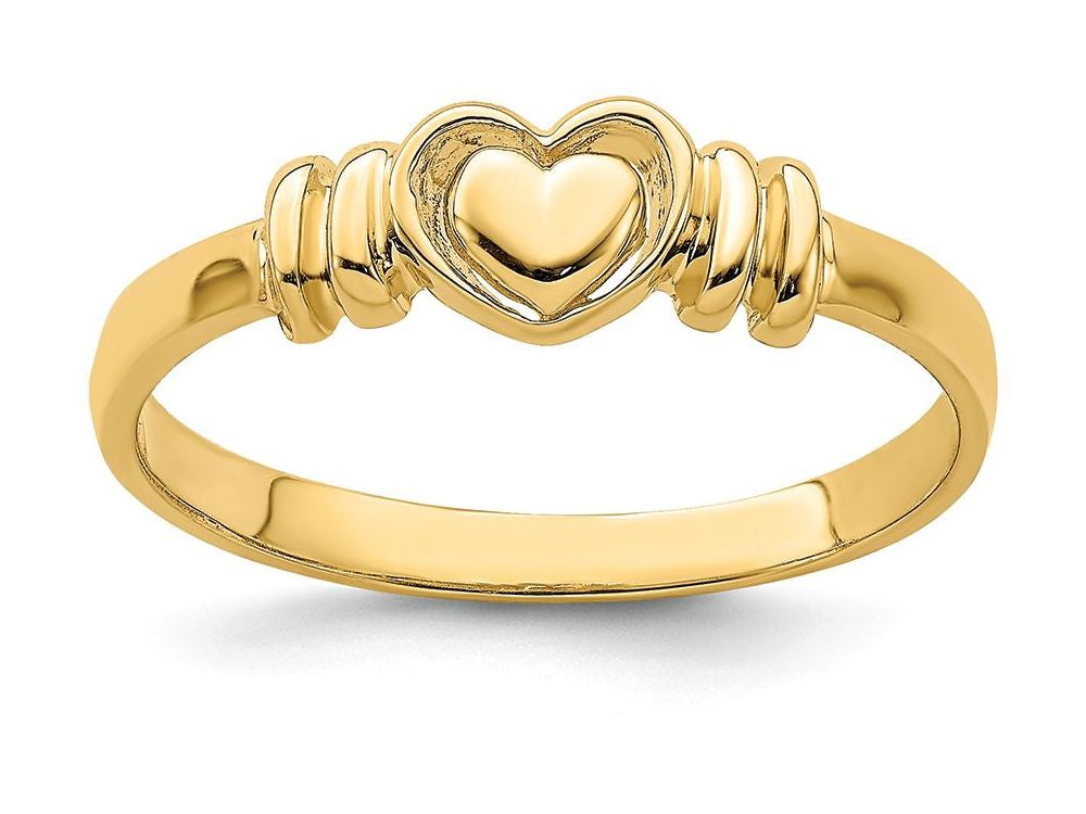 FJC Finejewelers 14k Yellow Gold Heart In Heart with Two Side Bars Charm