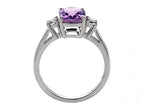 FJC Finejewelers 9x7mm Antique Shaped Amethyst and White Topaz Ring
