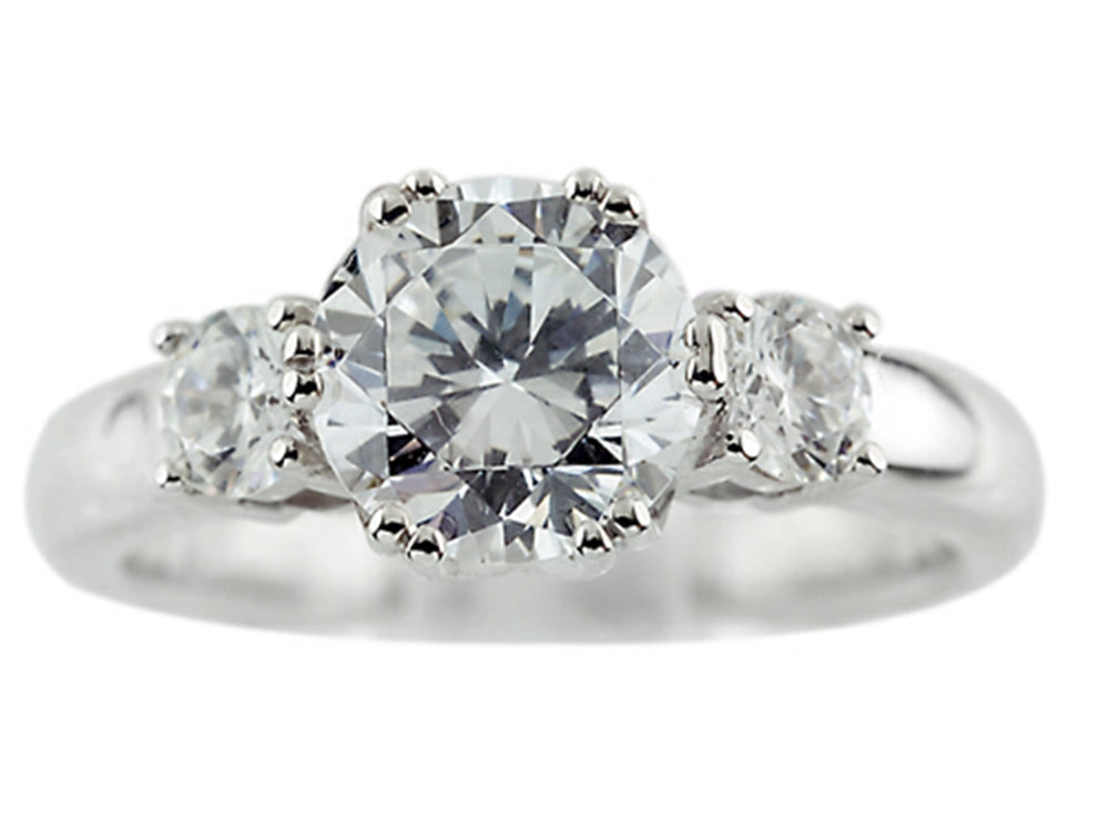 FJC Finejewelers 8mm White Round Cubic Zirconia Ring