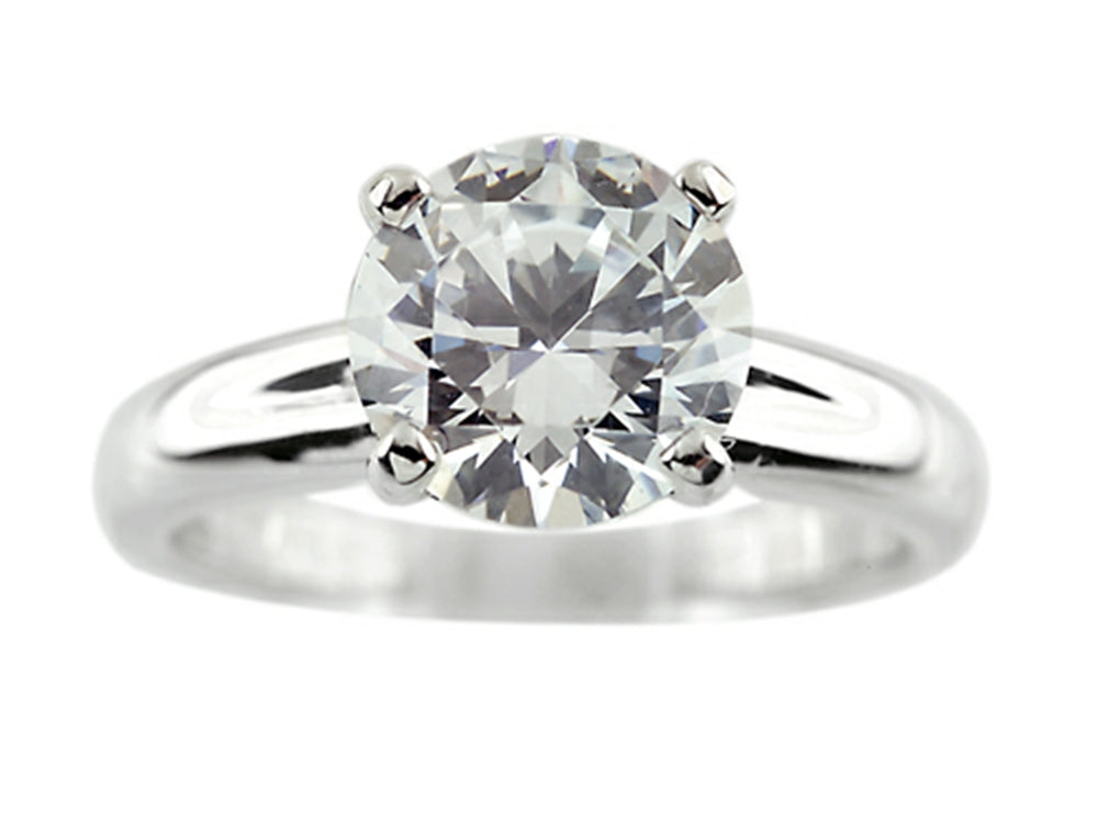 FJC Finejewelers 8mm White Round Cubic Zirconia Ring