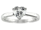 FJC Finejewelers 7mm Solitaire White Cubic Zirconia Heart Shaped Ring