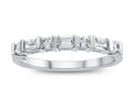 FJC Finejewelers 3x2mm Baguette Created White Sapphire Stackable Band Ring