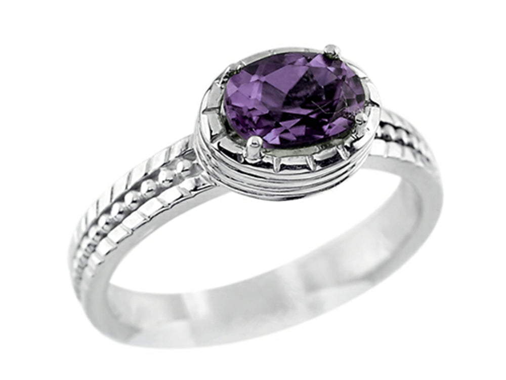 FJC Finejewelers 7x5mm Solitaire Oval Amethyst Ring