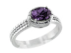 FJC Finejewelers 7x5mm Solitaire Oval Amethyst Ring