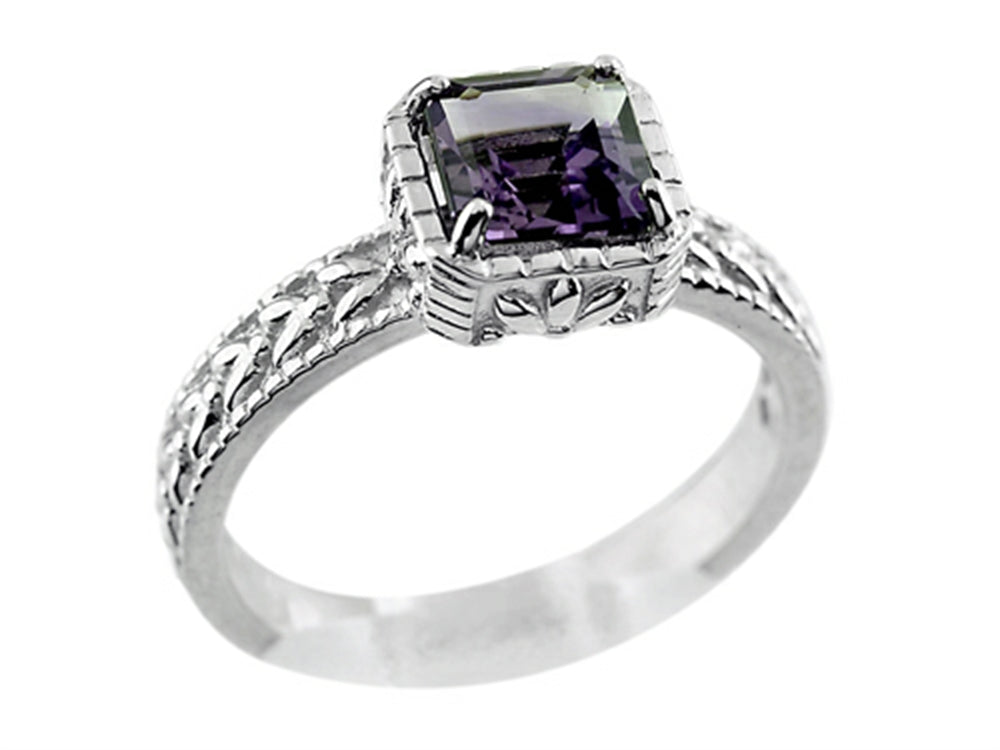 FJC Finejewelers 6x6mm Solitaire Octagon Amethyst Ring