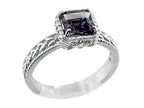FJC Finejewelers 6x6mm Solitaire Octagon Amethyst Ring