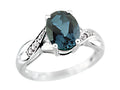 FJC Finejewelers 9x7mm Solitaire Oval London Blue Topaz Ring