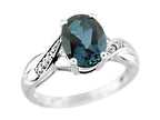 FJC Finejewelers 9x7mm Solitaire Oval London Blue Topaz Ring