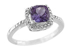 FJC Finejewelers 6x6mm Cushion-Cut Amethyst Ring