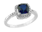 FJC Finejewelers 6x6mm Cushion-Cut Created Sapphire Ring
