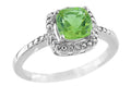 FJC Finejewelers 6x6mm Cushion-Cut Peridot Ring