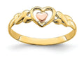 FJC Finejewelers 14k Yellow Gold Heart with Heart Center X Sides Rings