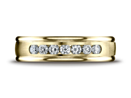 Benchmark® 6mm Comfort Fit Diamond Wedding Band / Ring