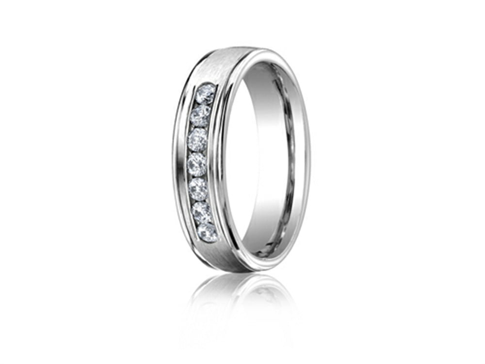 Benchmark® 6mm Comfort Fit Diamond Wedding Band / Ring