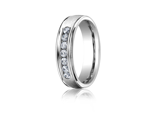 Benchmark® 6mm Comfort Fit Diamond Wedding Band / Ring