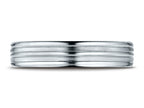 Benchmark® 14k Gold 4mm Comfort-fit Satin-finished Polished Center Trim And Round Edge Wedding Band Ring