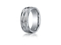 Benchmark® Cobalt-Chrome™ 8mm Comfort-fit Satin-finished Wedding-Band