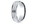 Benchmark® 14 Karat Gold 7mm Comfort-fit High Polish Round Edge Cross Hatch Center Design Wedding Band Ring