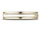 Benchmark® 14k Gold 4mm Comfort-fit High Polished Finish With A Round Edge And Milgrain Carved Design Wedding Band Ring