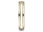 Benchmark® 14k Gold 4mm Comfort-fit High Polished Finish With A Round Edge And Milgrain Carved Design Wedding Band Ring