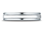 Benchmark® 18k Gold 4mm Comfort-fit High Polished Finish With A Round Edge And Milgrain Carved Design Wedding Band Ring