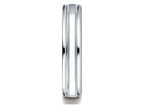 Benchmark® 18k Gold 4mm Comfort-fit High Polished Finish With A Round Edge And Milgrain Carved Design Wedding Band Ring