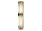Benchmark® 14k Gold 4mm Comfort-fit Wired-finished High Polished Round Edge Carved Design Wedding Band Ring