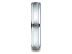 Benchmark® 18k Gold 4mm Comfort-fit Wired-finished High Polished Round Edge Carved Design Wedding Band Ring