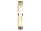 Benchmark® 14k Gold 4mm Comfort-fit Satin-finished High Polish Finish Round Edge Design Wedding Band Ring