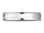 Benchmark® 18k Gold 4mm Comfort-fit Satin-finished High Polish Finish Round Edge Design Wedding Band Ring