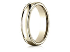 Benchmark® 18k Gold 4mm Comfort-fit Satin-finished High Polish Finish Round Edge Design Wedding Band Ring