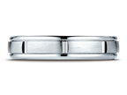 Benchmark® 14k Gold 4mm Comfort-fit Satin-finished Polished Center Cuts Round Edge Wedding Band Ring
