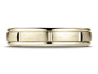 Benchmark® 14k Gold 4mm Comfort-fit Satin-finished Polished Center Cuts Round Edge Wedding Band Ring